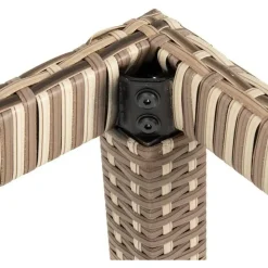 Estexo Polyrattan Set 8-tlg. Beige/Braun