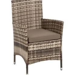 Estexo Polyrattan Set 8-tlg. Beige/Braun