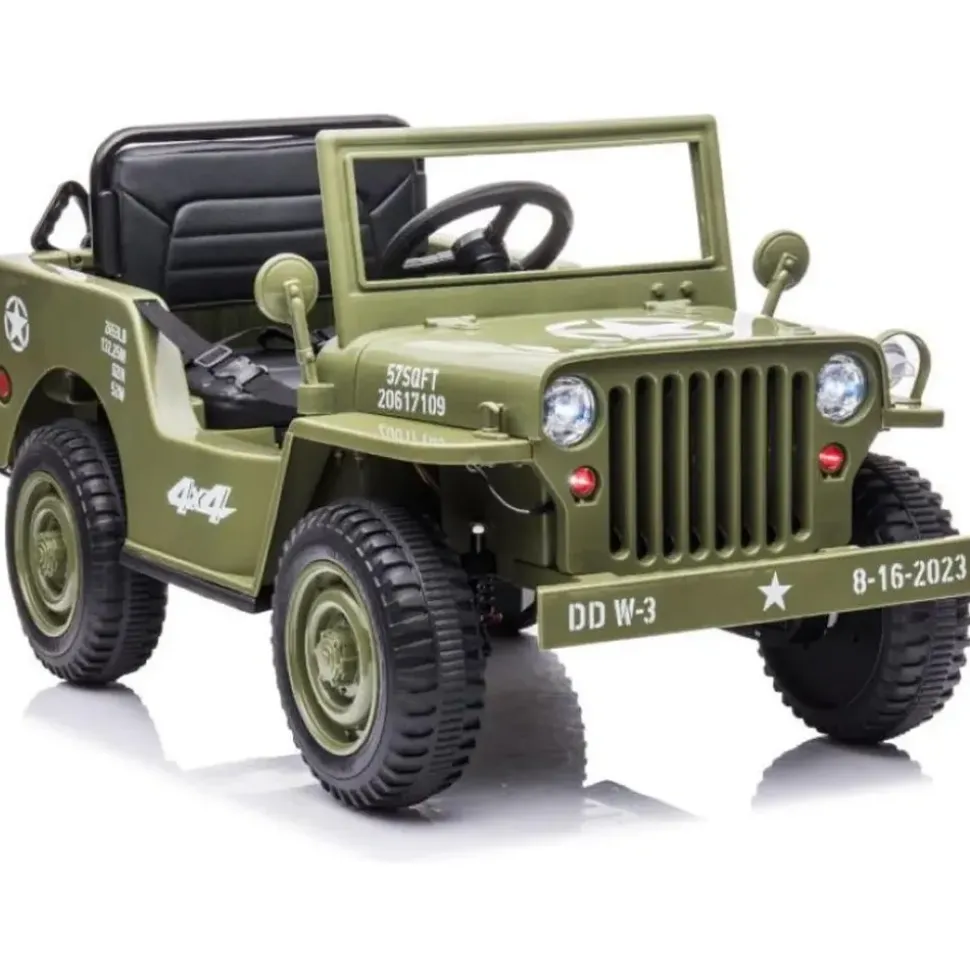 ES-Toys Elektro-Kinderauto Offroad Militär grün (12 V)