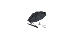 Euroschirm Regenschirm Swing Liteflex, schwarz, sturmfest, manuell, Ø 100 cm, 64 cm, Trekkingschirm