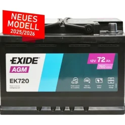 Exide EK720 AGM 72Ah 12V