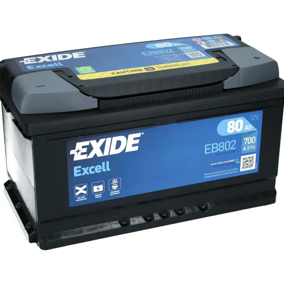 Exide Excell EB802 80Ah 12V