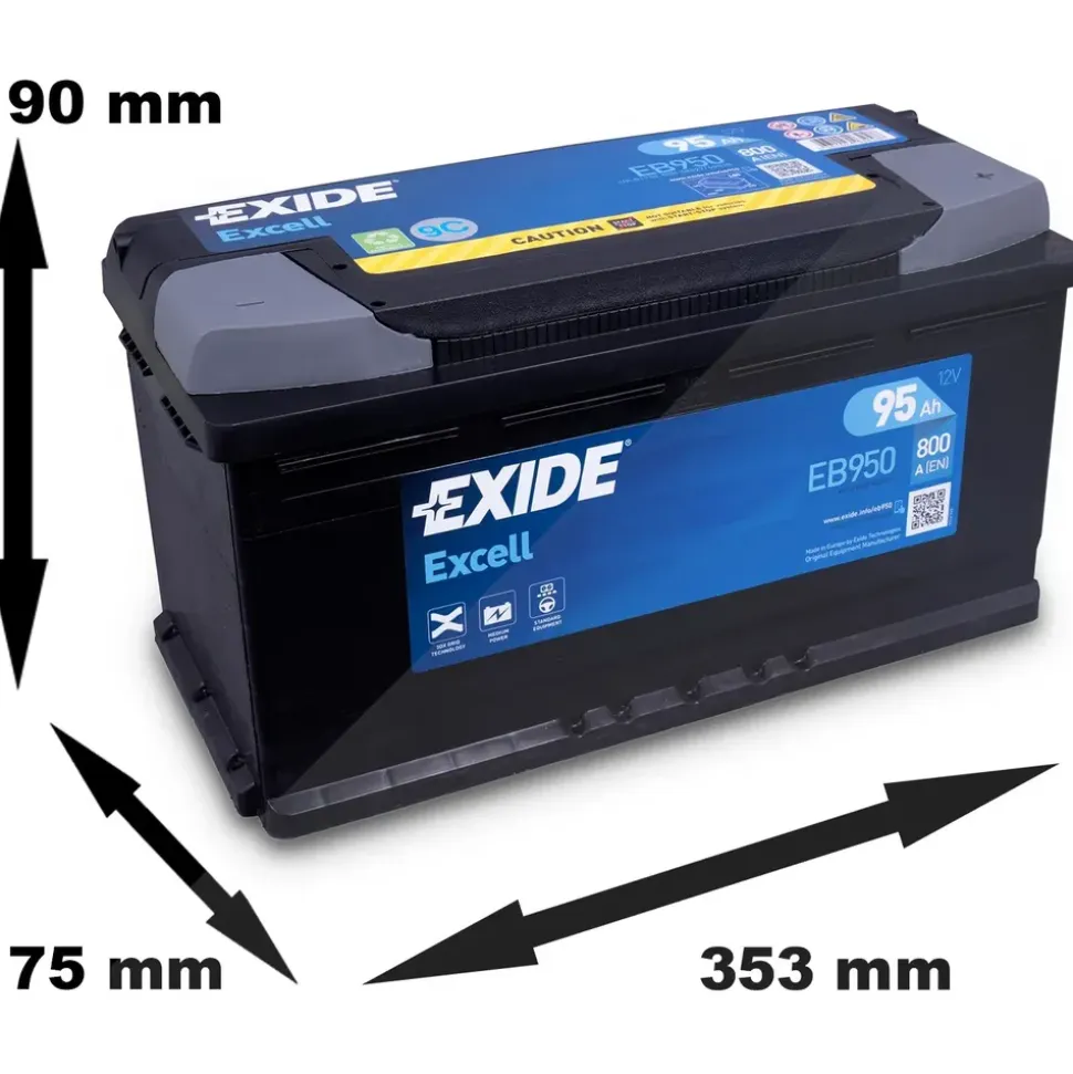 Exide Excell EB950 95Ah 12V