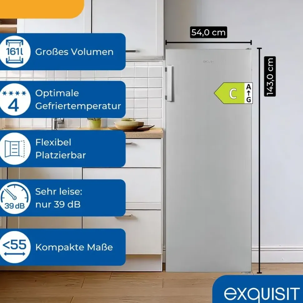Exquisit GS5231-NF-H-040C Silber