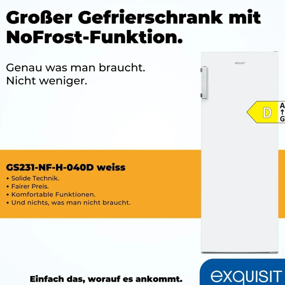 Exquisit GS231-NF-H-040D weiß