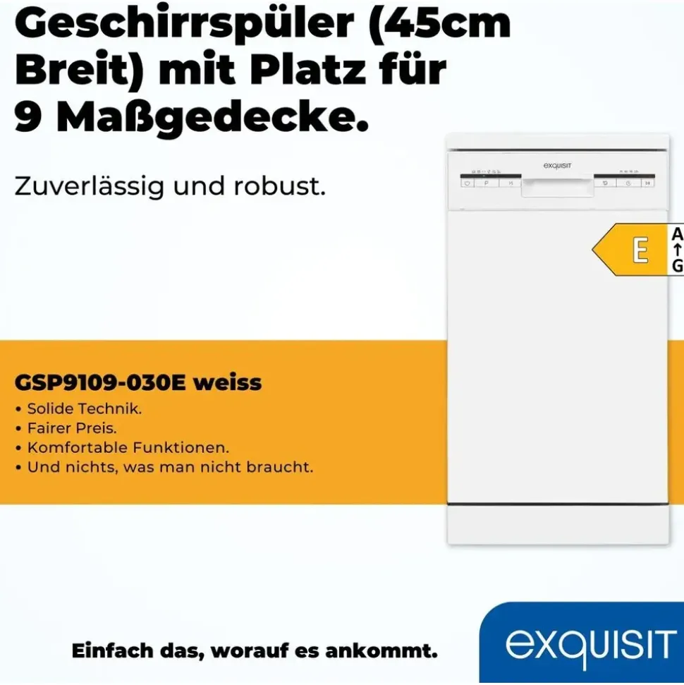 Exquisit GSP9109-030E Geschirrspüler