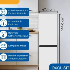 Exquisit KGC5231-60-E-050C Kühl-Gefrierkombination