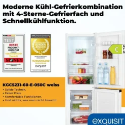 Exquisit KGC5231-60-E-050C Kühl-Gefrierkombination