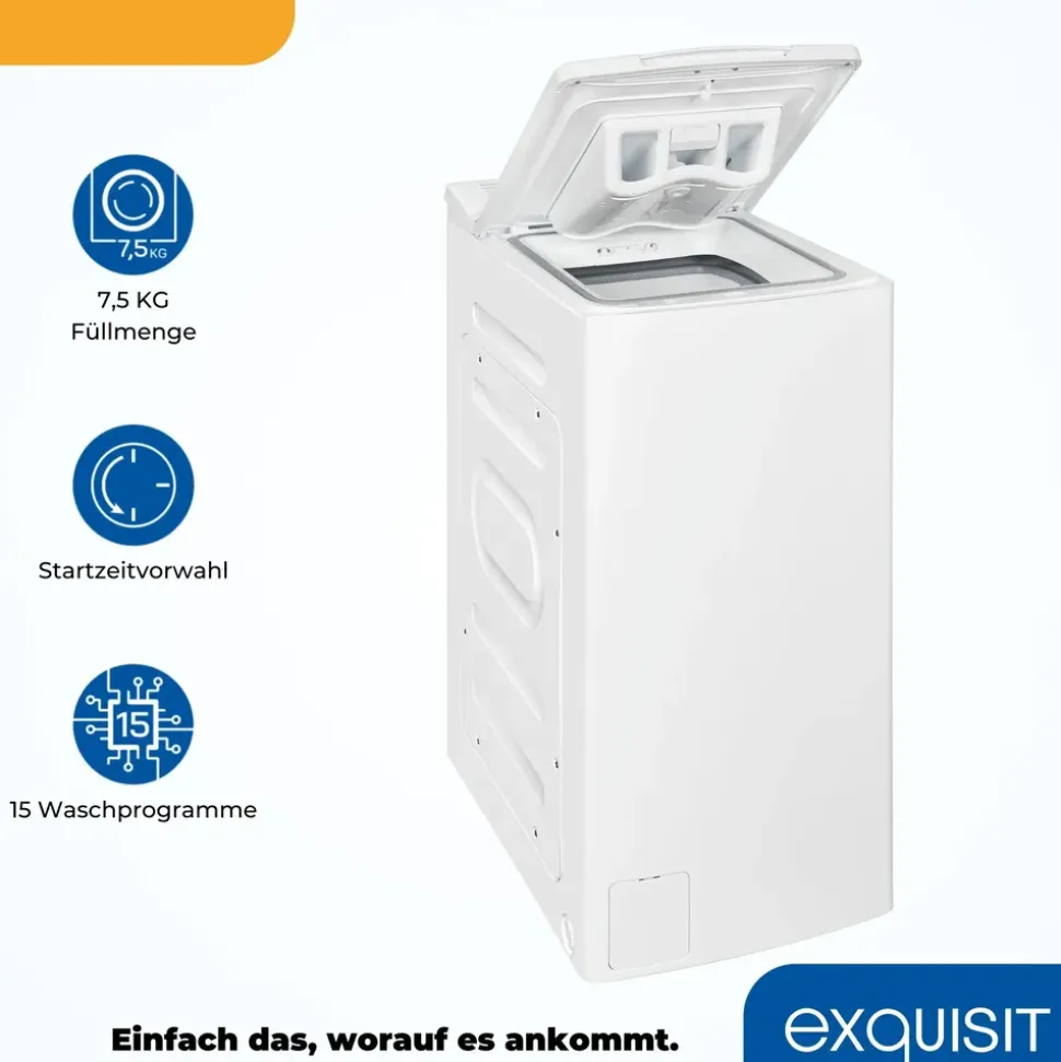 Exquisit LTO1207-030A Toplader (7.5 kg, 1200 U/min)