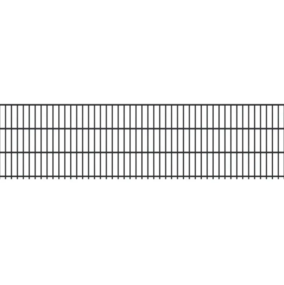 FA-Bausysteme Doppelstabmattenzaun 6/5/6 250 cm x 63 cm Anthrazit