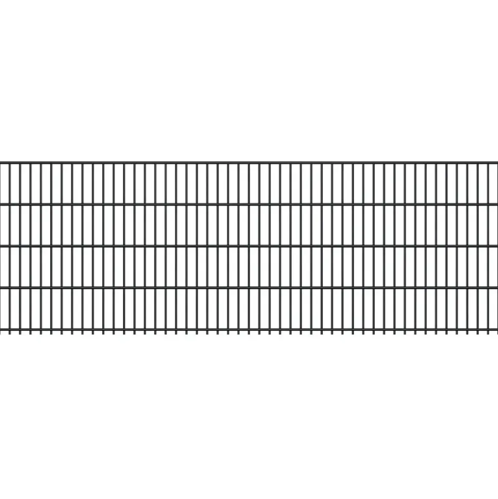 FA-Bausysteme Doppelstabmattenzaun 6/5/6 250 x 83 cm Anthrazit