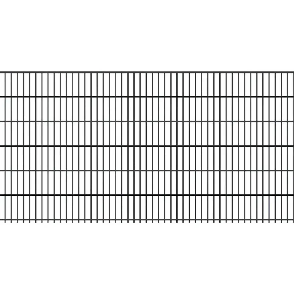 FA-Bausysteme Doppelstabmattenzaun 6/5/6 250 x 123 cm Anthrazit