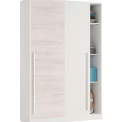 fanmuebles Schwebetürenschrank Top 120 x 200 x 50 cm Weiß