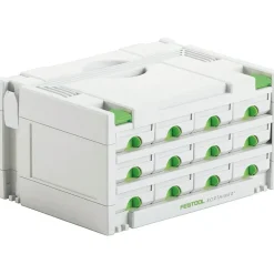 Festool Systainer SYS 3-SORT/12 Werkzeugkoffer mit 12 Schubladen schwarz 39,5 x 29,5 x 21 cm