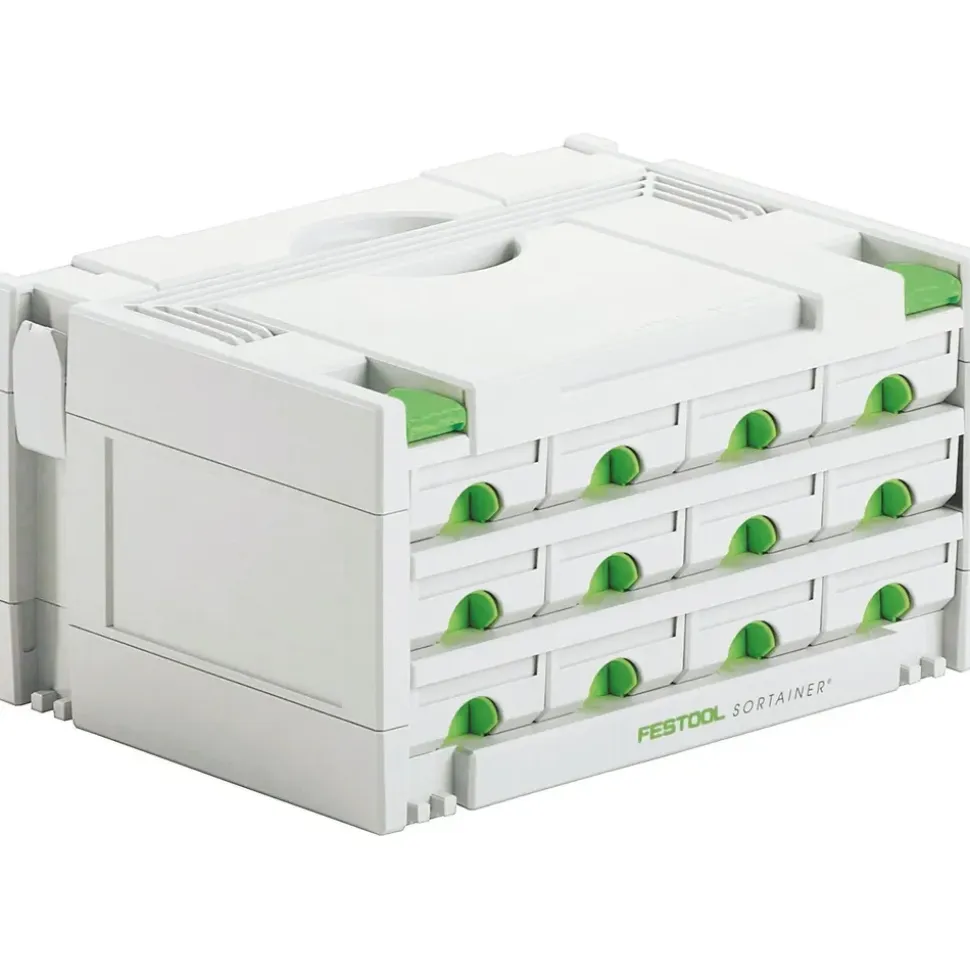 Festool Systainer SYS 3-SORT/12 Werkzeugkoffer mit 12 Schubladen schwarz 39,5 x 29,5 x 21 cm