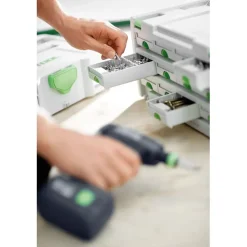 Festool Systainer SYS 3-SORT/12 Werkzeugkoffer mit 12 Schubladen schwarz 39,5 x 29,5 x 21 cm