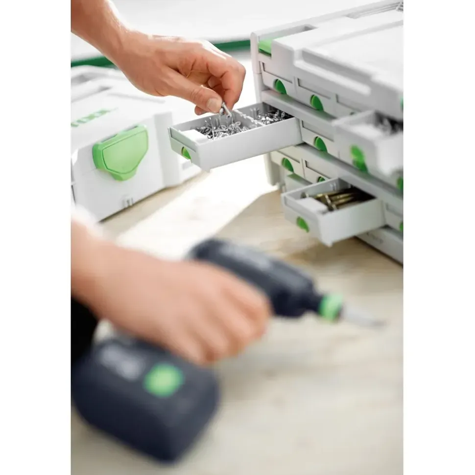 Festool Systainer SYS 3-SORT/12 Werkzeugkoffer mit 12 Schubladen schwarz 39,5 x 29,5 x 21 cm