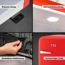 First Austria FA-5172-3-RE Getränkekühlschrank 40 l 56,2 cm hoch Rot