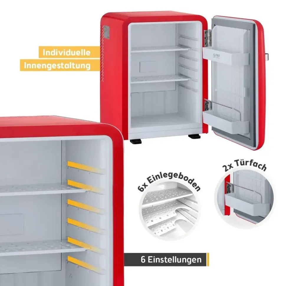 First Austria FA-5172-3-RE Getränkekühlschrank 40 l 56,2 cm hoch Rot