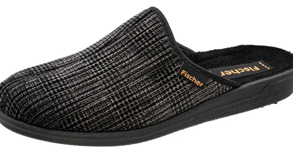 Fischer Markenschuh Pantoffeln Grau 43