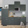 Flex-Well Küchenzeile Morena 210 cm E-Geräte grau