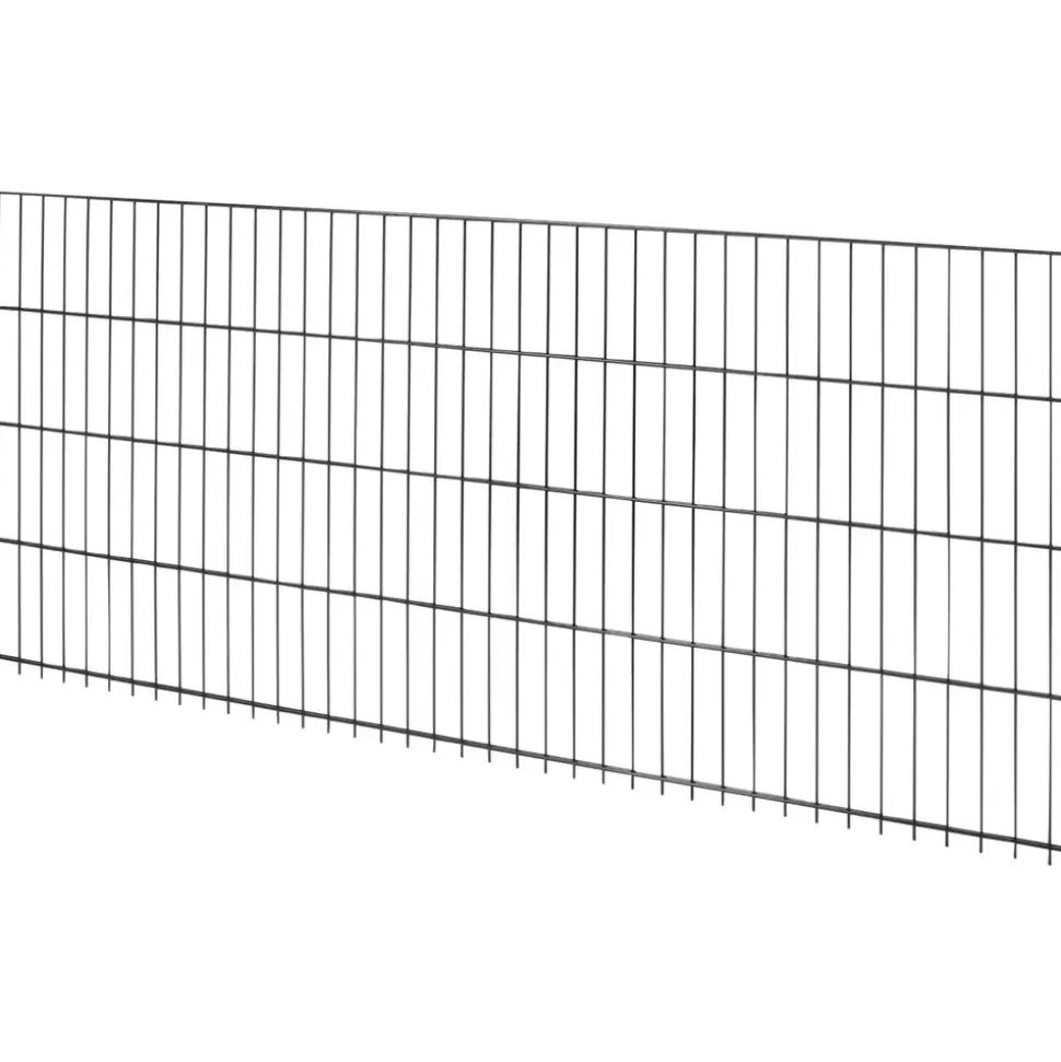 Floraworld Doppelstab-Mattenzaun Comfort 201 x 83 cm anthrazit