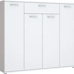 Forte Kombikommode 140 x 120 x 34 cm Weiß