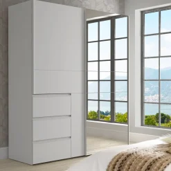 Forte Schwebetürenschrank Winn 2 170 x 200 x 61 cm weiß