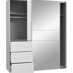 Forte Schwebetürenschrank Winn 2 170 x 200 x 61 cm weiß