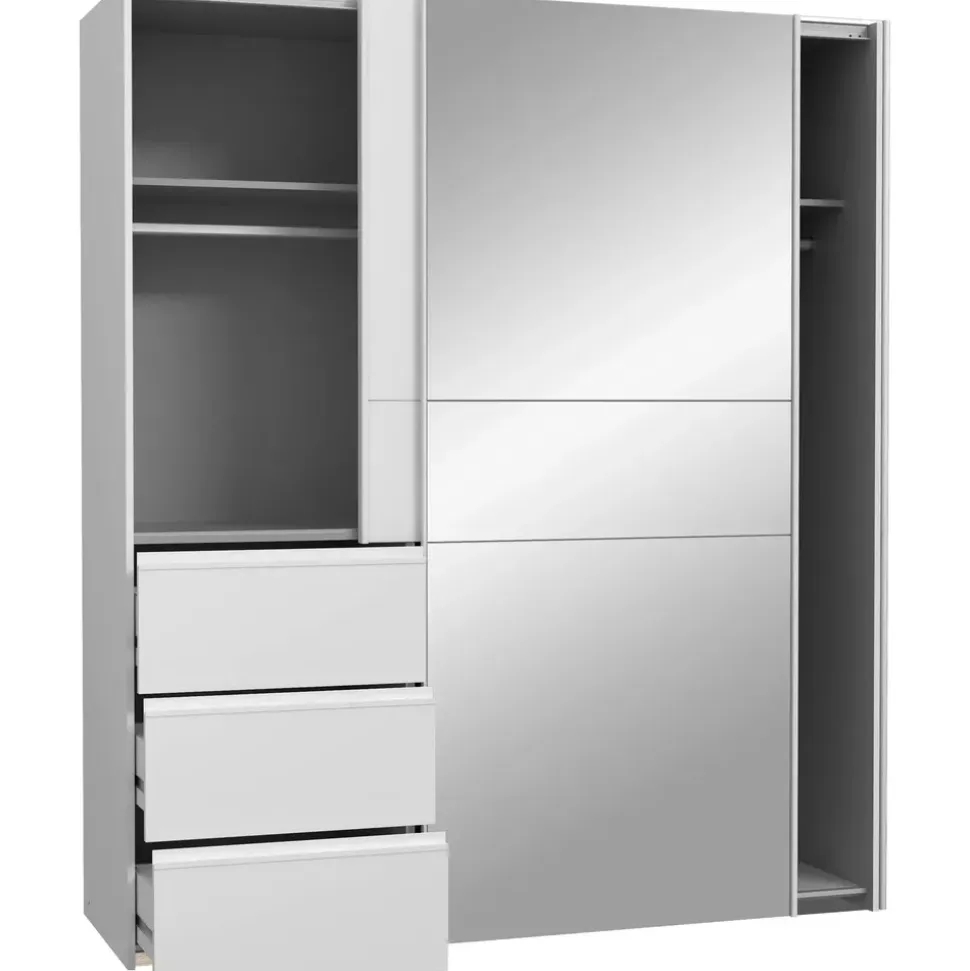 Forte Schwebetürenschrank Winn 2 170 x 200 x 61 cm weiß