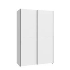 Forte Schwebetürenschrank 120 x 190,5 x 61,2 cm Weiß