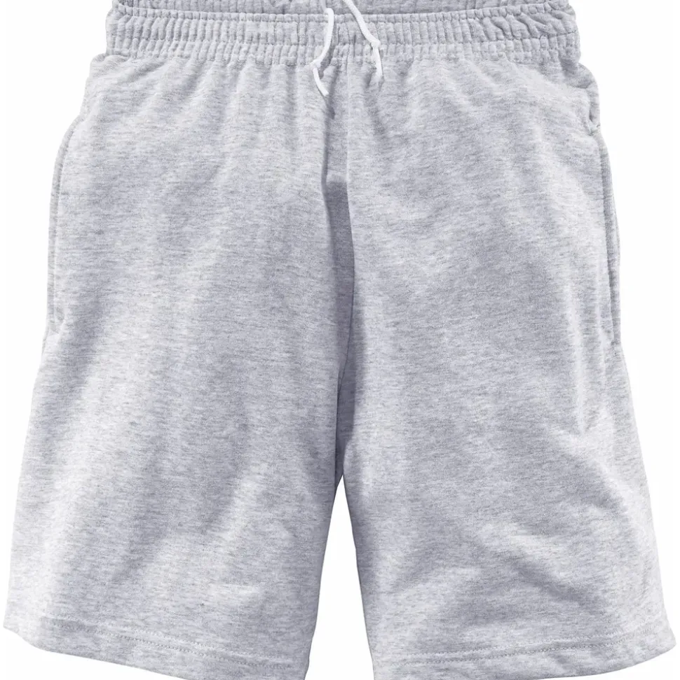 FRUIT OF THE LOOM Sweatshorts FRUIT OF THE LOOM, Herren, Gr. L (48/50), N-Gr, grau (hellgrau, meliert), Sweatware, Obermaterial: 80% Baumwolle, 20% Polyester, meliert, unifarben, bequem kniefrei, Hosen Sweatshorts, Sommerhose in bequemer Form, Topseller