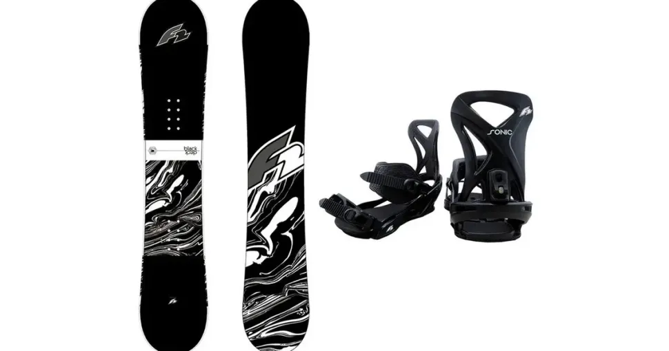F2 Set Snowboard Blackdeck Schwarz 143cm + Sonic Pro Bindung M