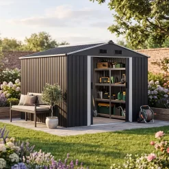 Gardebruk GARDEBRUK® XXL Metall Gerätehaus 5m2 mit Fundament