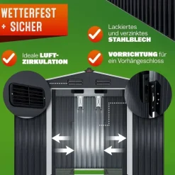 Gardebruk GARDEBRUK® XXL Metall Gerätehaus 5m2 mit Fundament
