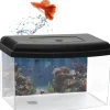 GarPet Mini Aquarium 10 l mit Deckel schwarz