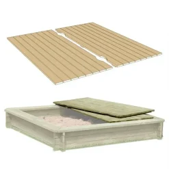 Gartenpirat Sandkasten mit Abdeckung grün