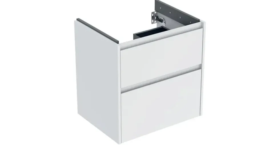 Geberit Waschtischunterschrank 2 Schubladen 59,5 x 60,6 x 44,6 cm Weiß