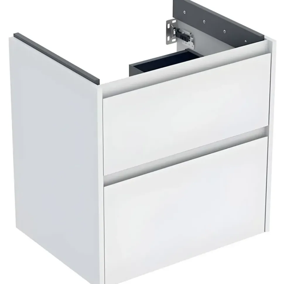 Geberit Waschtischunterschrank 2 Schubladen 59,5 x 60,6 x 44,6 cm Weiß