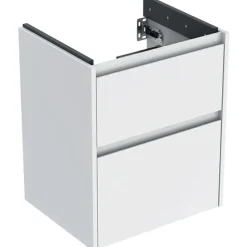 Geberit Waschtischunterschrank 2 Schubladen 50,4 x 60,6 x 40,5 cm Weiß