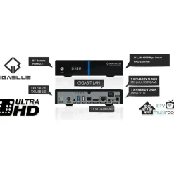 GiGaBlue UHD Trio 4K PRO - Combo Tuner, W-LAN 1200Mbps