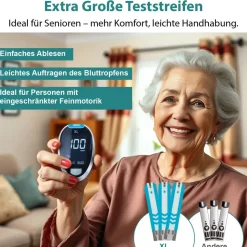 GlucoCheck XL Set mg/dl mit 60 Teststreifen