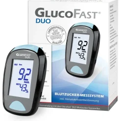 Glucofast Duo Blutzuckermessgerät mg/dl inkl. 10 Teststreifen