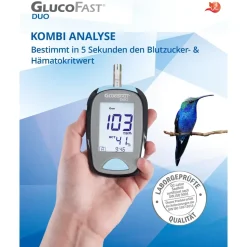 Glucofast Duo Blutzuckermessgerät mg/dl inkl. 10 Teststreifen