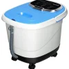 Goplus Fußbad Massagegerät, Elektrisches Fußmassagebad, Fußbadewanne mit Massage & Heizung, Rollbar, 10-60 min. Timer, 35-48 °C, Abnehmbares Massage-Brett, zur Entspannung und Schmerzlinderung (Blau)