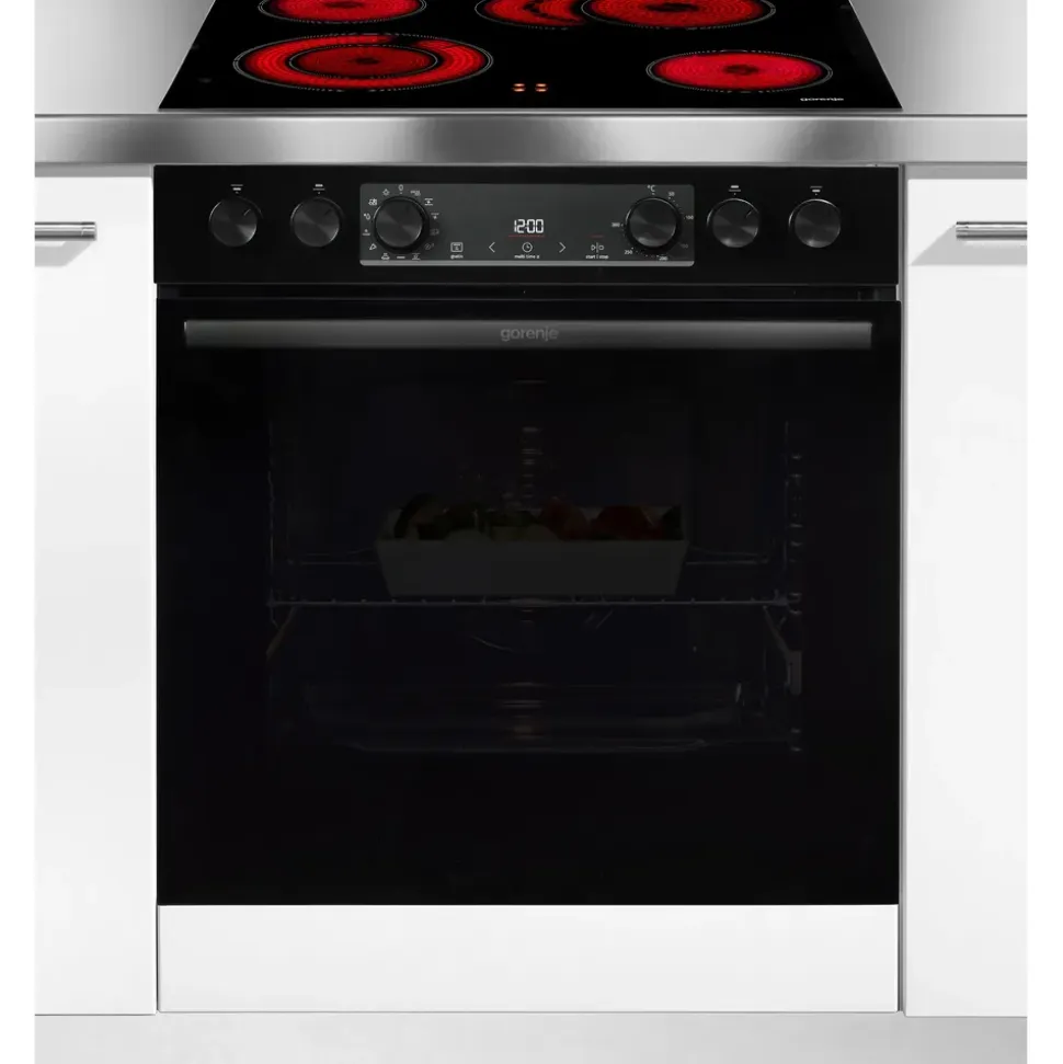 Gorenje BCS737DBGOT Herd Set mit 1-fach-Teleskopauszug, Aqua Clean, Pizzafunktion