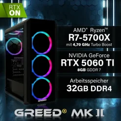 Greed MK2 AMD Ryzen 7 5700X Nvidia Geforce RTX 5060