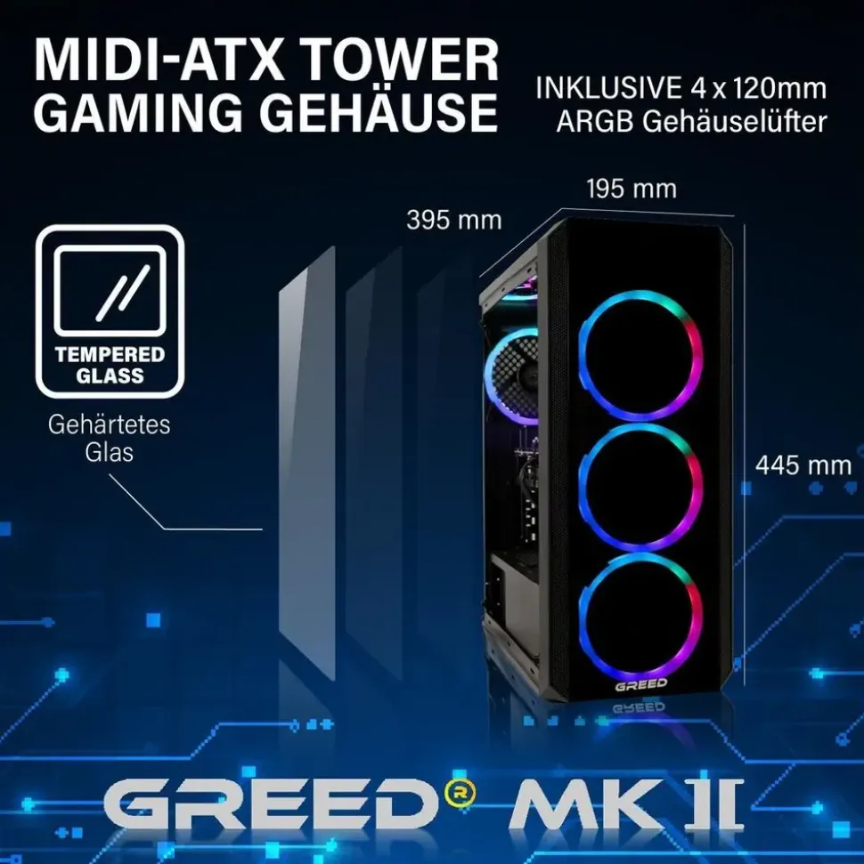Greed MK2 AMD Ryzen 7 5700X Nvidia Geforce RTX 5060