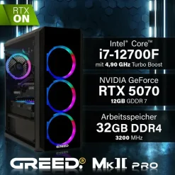 Greed MK2 Pro Intel Core i7-12700F Nvidia Geforce RTX 5070