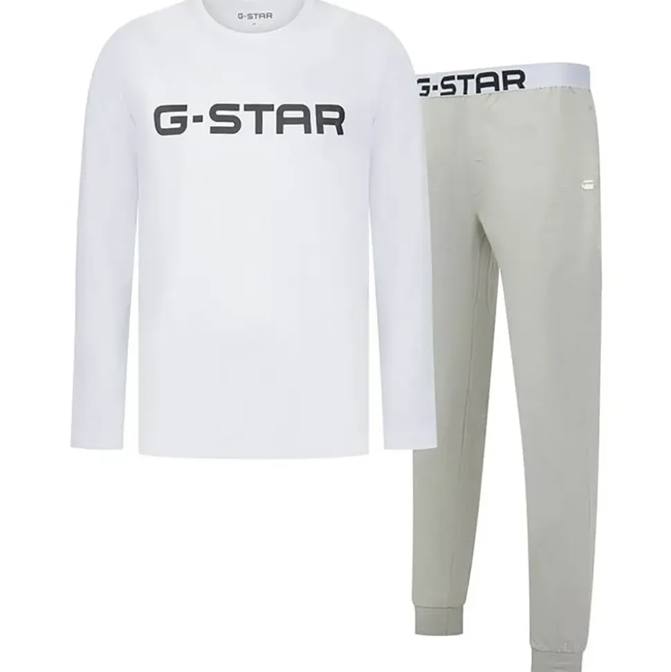 G-Star Pyjama STONE Weiß/Grau XXL